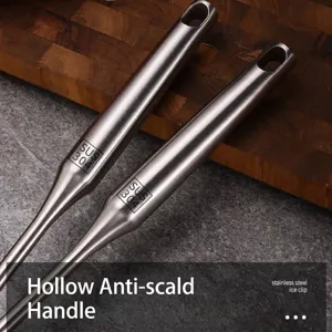 Premium 304 Edelstahl Küchenhelfer Set mit hohlen, hitzebeständigen Griffen