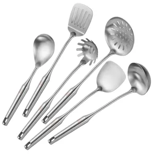 Hochwertiges 6-teiliges Küchenhelfer-Set aus Edelstahl 304 zum Kochen und Servieren