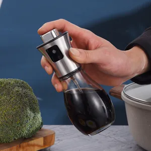 304 stainless steel and glass oil sprayer bottle for professional kitchen and BBQ