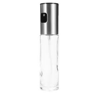 High-quality 304 stainless steel and glass oil spray bottle for kitchen and BBQ