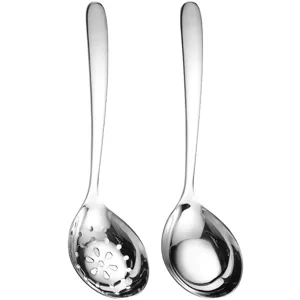 Set di due mestoli e schiumarole in acciaio inossidabile 304 ispessito professionale