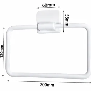 Weißer Klebe-Handtuchhalter und Lappenhalter für die Küche und das Badezimmer Wandmontage.