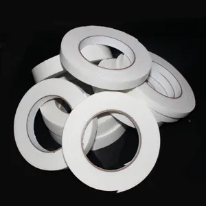 Strong double-sided foam tape rolls white adhesive sticky tape for multi-purpose crafting.