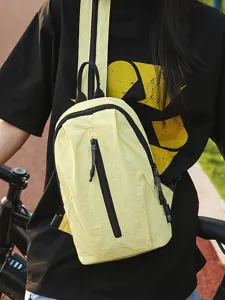 Nylon Chest Bag Outdoor Cycling Multi Functional Crossbody Bag For Men Women Lightweight Casual Small Fanny Pack Travel