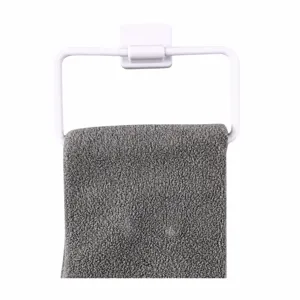 Klebe Handtuchhalter Detail, weißer Wandhalter für Küche und Bad, praktisch und stabil.