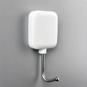 Forte gancio magnetico per frigorifero, gancio metallico senza perforazione vista dettagli.