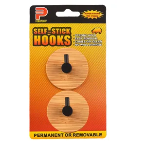 Ganci adesivi da parete stile bambù ganci senza foratura per cucina e bagno set da due