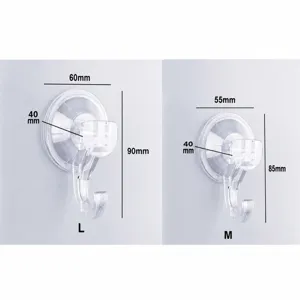 Ganci a Ventosa in Plastica Trasparente per Carichi Pesanti Impermeabile Resistente all'Umidità Senza Foratura per Bagno Cucina
