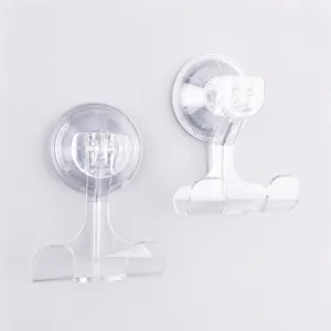 Gancio a Ventosa Sotto Vuoto in Plastica Trasparente Senza Foratura Senza Tracce Appendiabiti da Parete per Cucina Bagno Rasoio