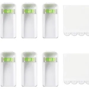 Ganci da parete adesivi senza foratura con livella a bolla integrata e forte nastro.