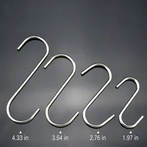 Stainless steel S hooks heavy duty hanging hooks kitchen bathroom storage organizers