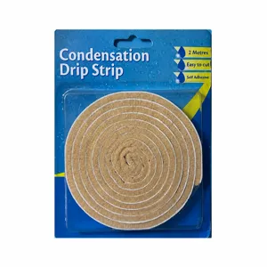 Gedetailleerd overzicht van zelfklevende vilt condensatie strip rol, eenvoudig te snijden.