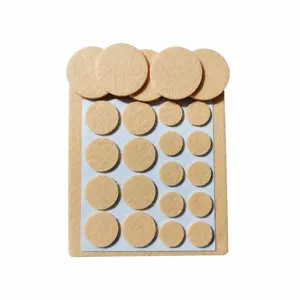 Juego de almohadillas de fieltro adhesivas redondas de varios tamaños para muebles
