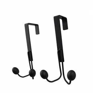 Gancio da porta doppio nero metallo appendiabiti da appendere organizer porta principale