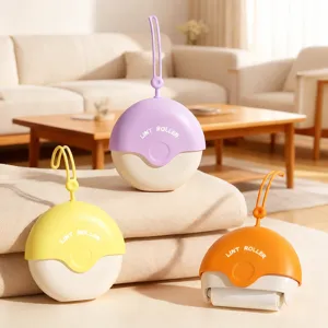 Portable Mini Lint Roller Sphere Pet Hair Remover Sticky Roller Clothes Dust Cleaner Tool