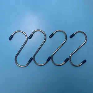 Stainless steel S hooks heavy duty hanging hooks for kitchen and bathroom storage 4pcs