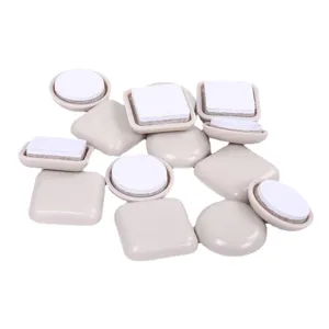 Self-adhesive furniture sliders and pads for chairs, tables, and sofas floor protection.