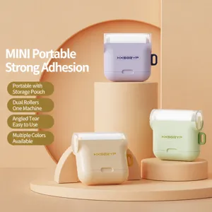 Portable Mini Lint Roller Household Clothes Hair Remover With Replaceable Sticky Paper Core
