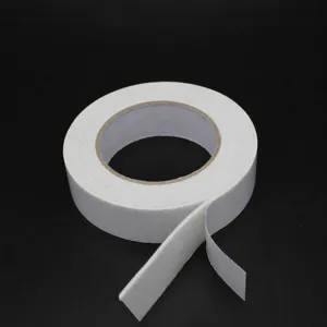 White foam double sided tape roll for strong adhesive mounting, 2.5mm thickness main view