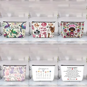 Women Canvas Makeup Bag Large Capacity Travel Toiletry Organizer Zipper Cosmetic Pouch Pencil Case For Student Office Gifts