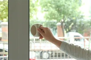Adhesive door handle round pull for cabinet drawer, easy installation detail view design.