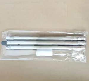 Stainless steel telescopic replacement poles for lint roller cleaning brush, durable metal rods.