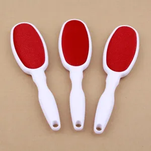 Double-sided lint brush for clothes, efficient dust removal cleaner tool for fabric and pants.