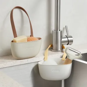Panier suspendu pour evier de cuisine organiseur d'eponge avec sangle reglable pro