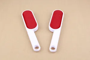Double-sided electrostatic lint brush for clothes and pants, 26cm large size, ABS and fabric.