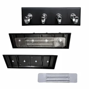 Appendiabiti da parete nero a 4 ganci gancio per asciugamani bagno cucina appendi