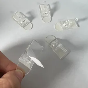 Ganci adesivi da parete trasparenti, clip multiuso senza foratura per la casa.