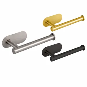 Wall mounted toilet paper holder punch free bathroom roll paper holder three color options