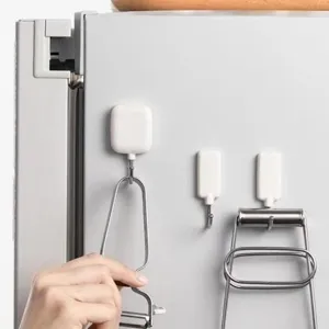 Ganci magnetici forti per frigorifero, gancio di stoccaggio in metallo senza foratura.