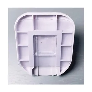 Supporto per scopa multifunzionale a parete, dettaglio adesivo posteriore, clip in plastica.