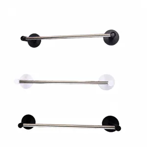 Stainless steel towel bar wall mounted bathroom rack adhesive single rod holder 1pc
