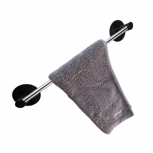 Modern Minimalist Stainless Steel Towel Rack Punch Free Wall Mounted Bathroom Storage Towel Holder Single Rod