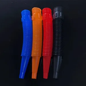 Tubo de extensión flexible para embudo de combustible, repuesto de tubo corrugado de plástico.