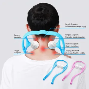 Masajeador Manual Multifuncional para Columna Cervical Cuello Hombro Cintura Herramienta de Relajación