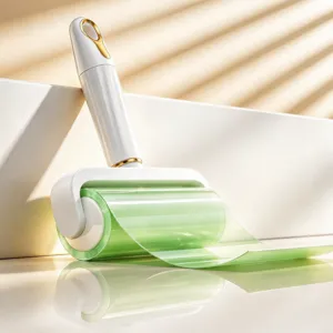 Moderne Kunststoff Fusselrolle Tierhaarentferner Klebrige Rolle Für Kleidung Haarreinigung Mit Staubschutz Ergonomischer Griff