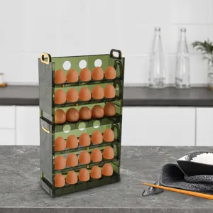 Conteneur de stockage d'œufs empilable, organisateur en plastique pour réfrigérateur.
