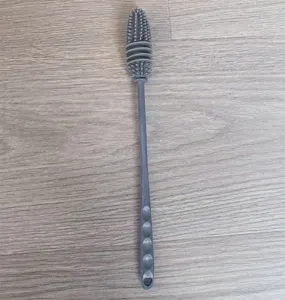 Long handled silicone cup cleaning brush for bottles, thermos, and glassware everyday use.