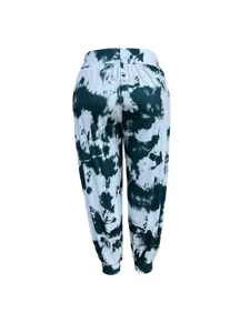 Casual tie-dye lounge pants for women plus size elastic waist relaxed fit active trousers detail