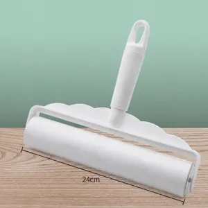 Wide lint roller 24cm sticky brush with dust cover long handle for clothes pet hair cleaner.