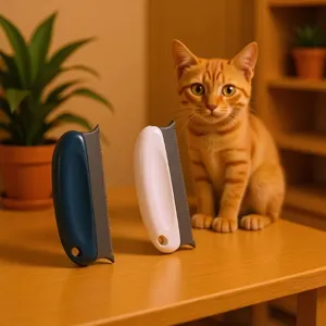 Pet hair remover tool for dogs and cats, effective furniture cleaning brush for pet fur.