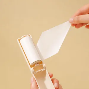 Portable Mini Lint Roller Foldable Sticky Hair Remover Roll For Clothes Pet Fur Dust Cleaning Tool With Dust Cover