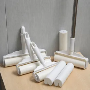 Extendable Long Handle Lint Roller Sticky Dust Remover Clothes Hair Cleaner With Refill Paper Roll Home Cleaning Brush