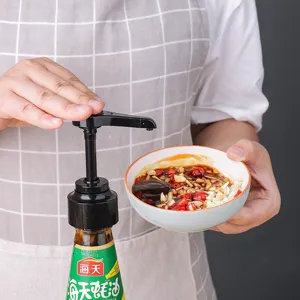 Kitchen oyster sauce pump dispenser press nozzle for condiment bottle home quantitative use main