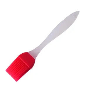 Pincel de Cocina de Silicona Cabeza Roja Mango Blanco para Repostería Aceite Asado