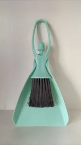 Mini desktop broom dustpan set, creative dancer shape cleaning tool for keyboard and table.