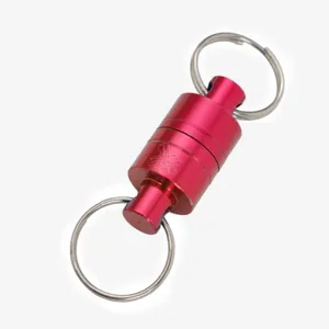Aluminiumlegierung magnetischer Schlüsselanhänger mit starken Neodym-Magneten und Ringen.